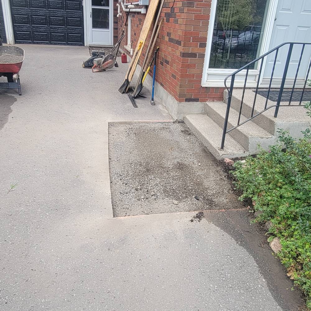 Before Driveway Patching