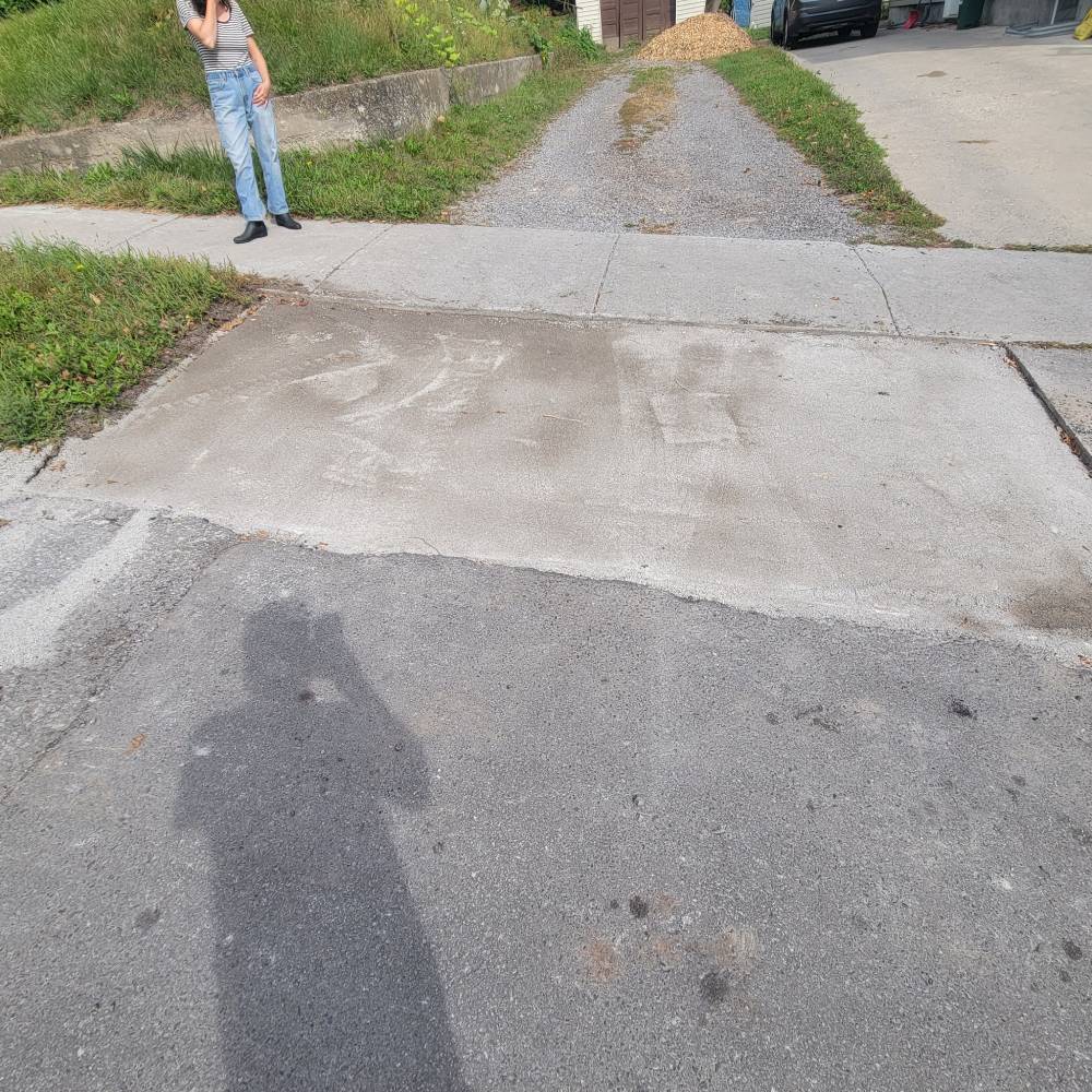 Before Driveway Apron Repair